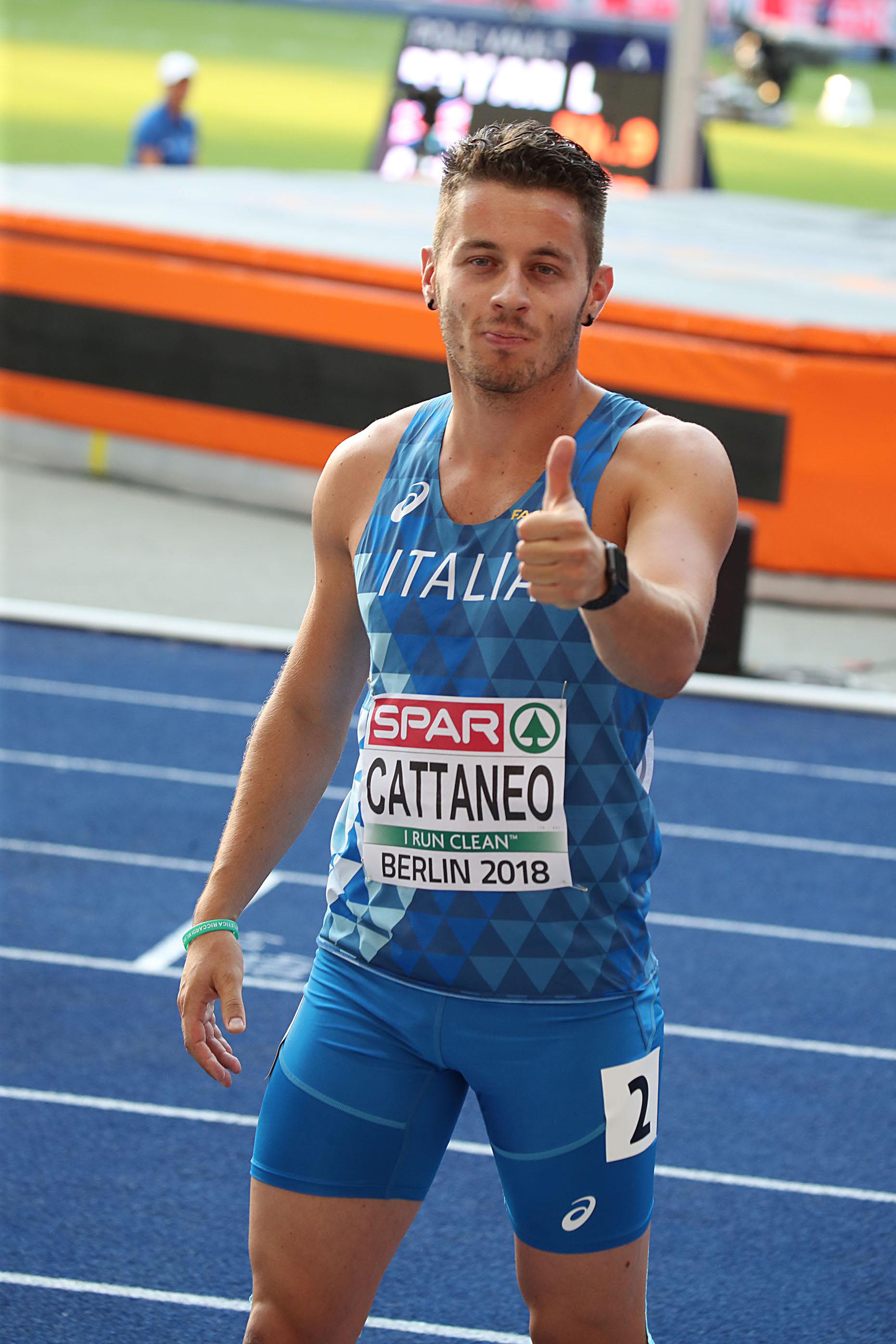 Federico Cattaneo Berlino 2018 semifinali pollice