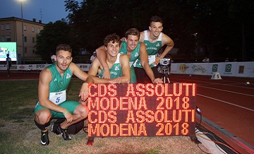 4x100 M Riccardi Modena 2018 tabellone