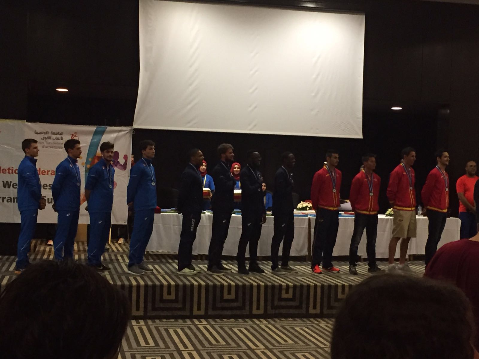 Simone Tanzilli Tunisi premiazione 4x100