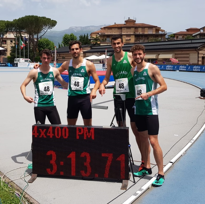 4x400 Promesse M Riccardi Rieti 2019 tabellone