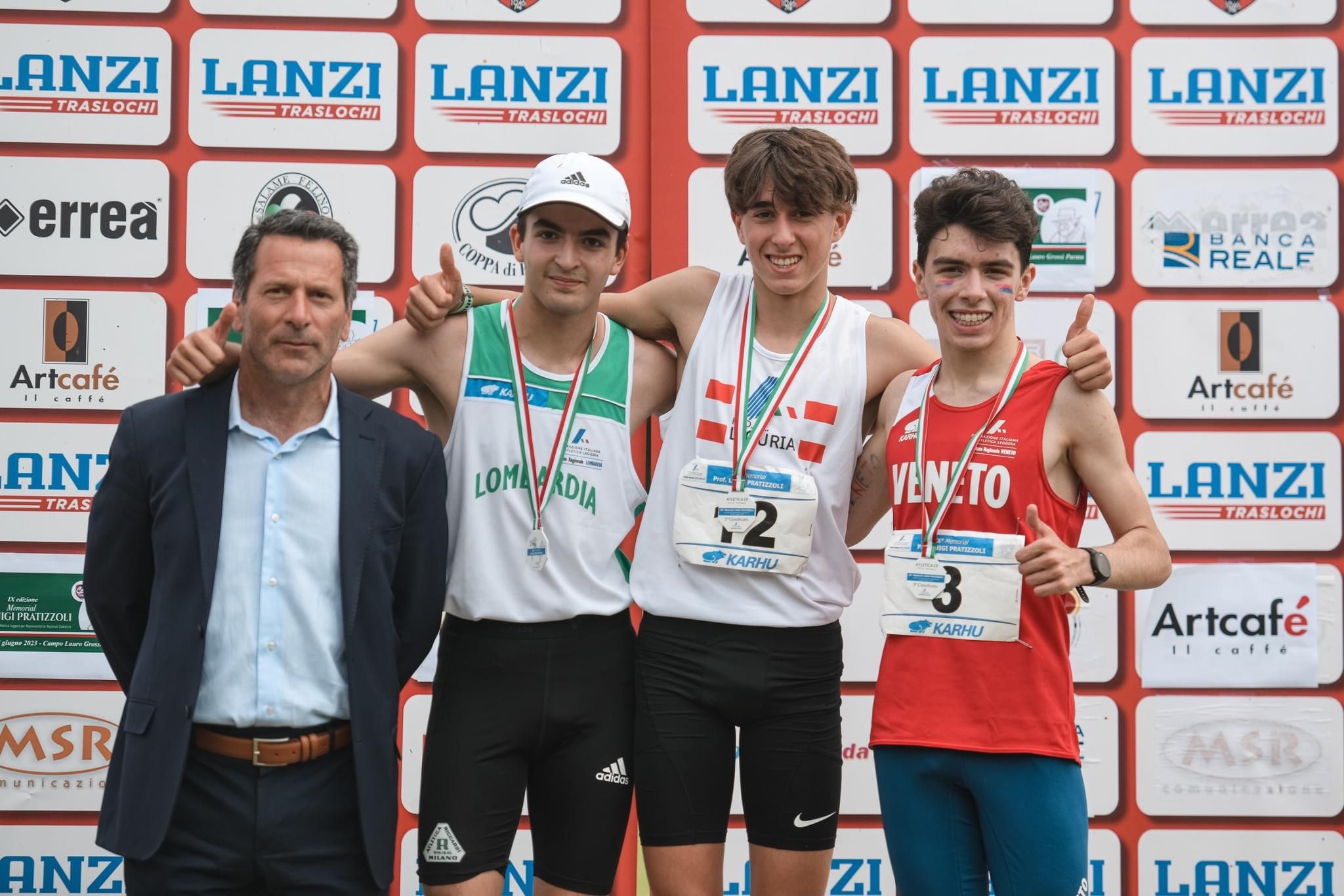 Thomas Colombo premiazione Pratizzoli 2023