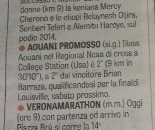 La Gazzetta dello Sport Aouani 15 nov 2015